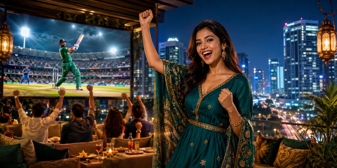 ঢাকায় ক্রিকেট বেটিং উপভোগ করছেন একজন বাংলাদেশি মডেল