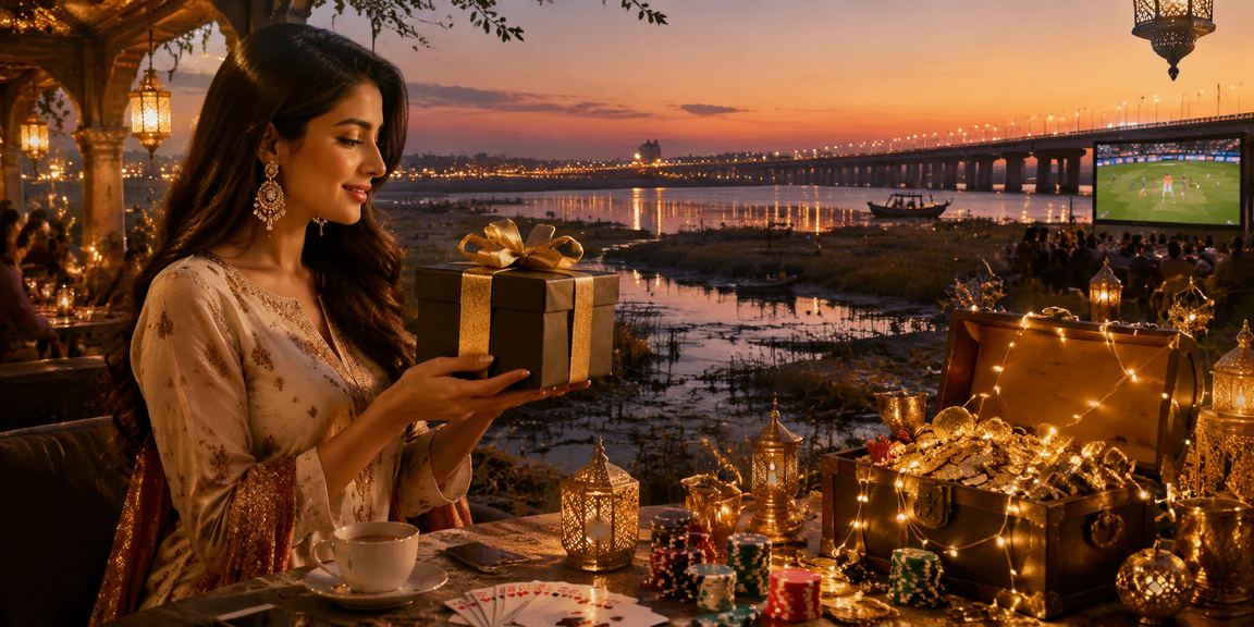 রাজশাহীতে ঈদ উৎসবে পোকার গেম উপভোগ করছেন একজন খেলোয়াড়